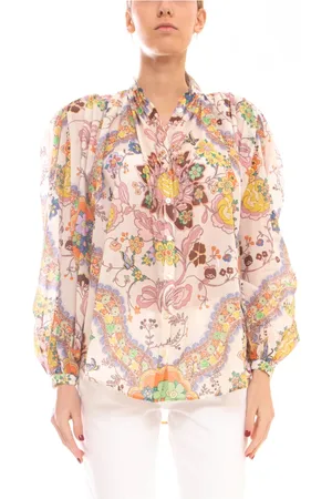 Etro Blouses & Shirts, Dames, Veelkleurig, S, Gestreepte Damesoverhemd