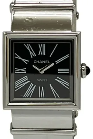 CHANEL Pre-owned, Dames, Zwart, ONE Size, Pre-owned Stainless Steel watches