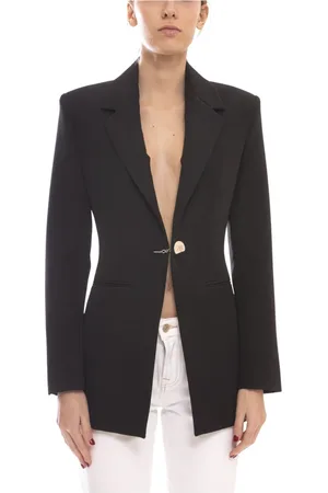 Moschino Jassen, Dames, Zwart, L, Zwarte Cady Jas voor Vrouwen