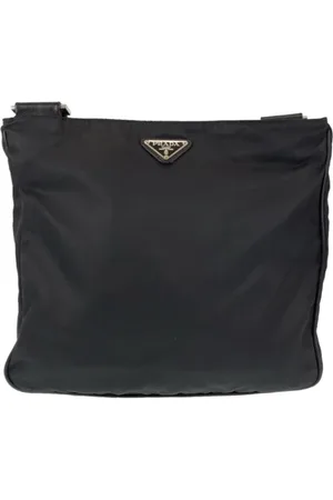 Prada Pre-owned, Heren, Zwart, ONE Size, Nylon, Pre-owned Canvas crossbody-bags