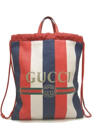 Gucci Pre-owned, Dames, Veelkleurig, ONE Size, Pre-owned Canvas backpacks