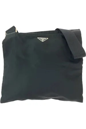 Prada Pre-owned, Heren, Zwart, ONE Size, Pre-owned Canvas crossbody-bags