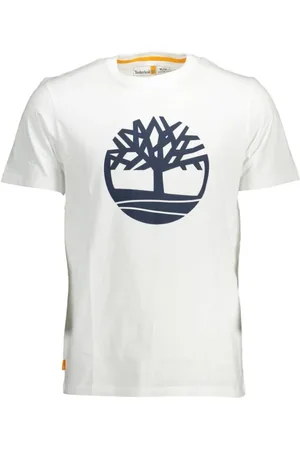 Timberland Tops, Heren, Wit, M, Katoen, Bedrukt T-Shirt