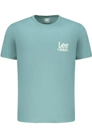 Lee Tops, Heren, Groen, M, Katoen, Groene Katoenen Heren T-Shirt
