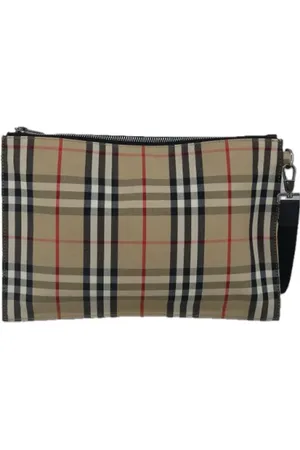 Burberry Pre-owned, Dames, , ONE Size, Pre-owned Canvas clutches