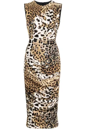 Roberto Cavalli Kleedjes, Dames, Veelkleurig, M, Midi Day Dress
