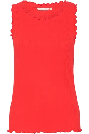 Cream Tops, Dames, Rood, 2Xl, Rode Crribba Top & T-Shirts