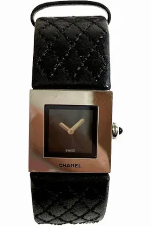 CHANEL Pre-owned, Dames, Zwart, ONE Size, Pre-owned Metal watches