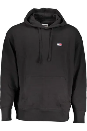 Tommy Hilfiger Sweatshirts & Hoodies, Heren, Zwart, S, Katoen, Zwarte hoodie met logo