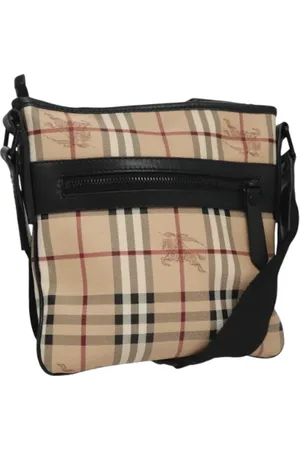 Burberry Pre-owned, Dames, , ONE Size, Leer, Tweedehands leren schoudertassen