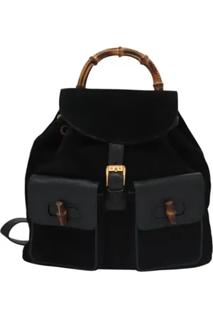 Gucci Pre-owned, Dames, Zwart, ONE Size, Leer, Pre-owned Suede backpacks