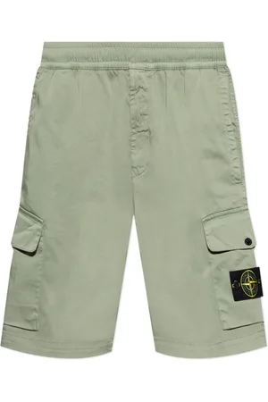 Stone Island Korte broeken, Heren, Groen, W30, Katoen, Cargo shorts