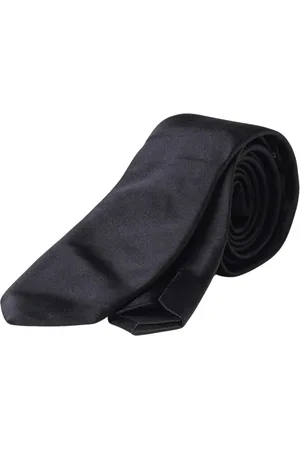 Dolce & Gabbana Accessoires, Heren, Zwart, ONE Size, Luxe Zwarte Zijden Stropdas