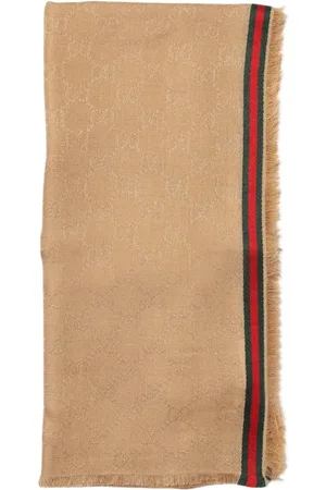 Gucci Accessoires, Heren, , ONE Size, Wol, Geweven Sjaal met Patroon