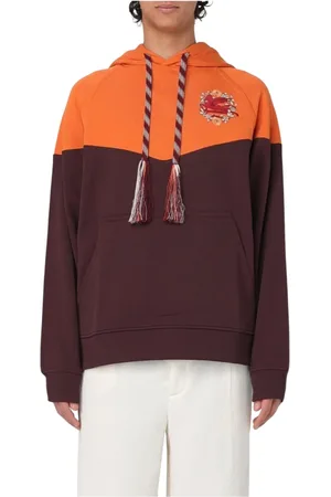Etro Sweatshirts & Hoodies, Heren, Veelkleurig, L, Katoen, Groene Colorblocked Hoodie met Borduursel