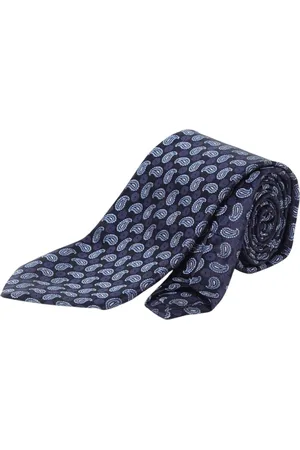 Etro Accessoires, Heren, Blauw, ONE Size, Blauwe Paisley Zijden Stropdas