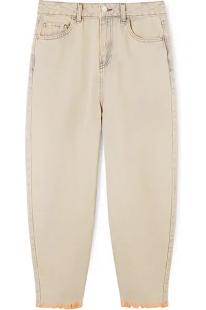 Motivi Jeans, Dames, Roze, M, Denim, Baggy jeans van geverfde denim