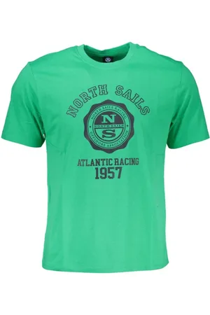North Sails Tops, Heren, Groen, M, Gedrukt Logo Ronde Hals T-Shirt