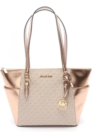 Michael Kors Pre-owned, Dames, Roze, ONE Size, Leer, Pre-owned Canvas shoulder-bags