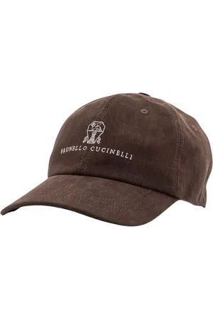 Brunello Cucinelli Accessoires, Heren, Bruin, M, Katoen, Luxe Baseball Cap in Bruin