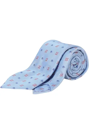Etro Accessoires, Heren, Blauw, ONE Size, Blauwe Bloemen Zijden Stropdas