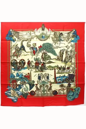 Hermès Pre-owned, Dames, Veelkleurig, ONE Size, Pre-owned Silk scarves