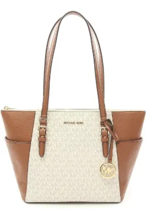 Michael Kors Pre-owned, Dames, Wit, ONE Size, Leer, Pre-owned Canvas shoulder-bags