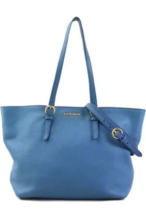 Miu Miu Pre-owned, Dames, Blauw, ONE Size, Leer, Tweedehands leren schoudertassen