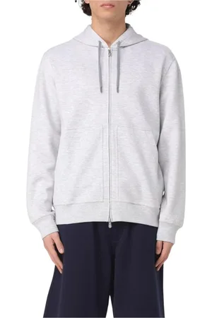 Brunello Cucinelli Sweatshirts & Hoodies, Heren, Grijs, M, Grijze Zip-Up Hoodie Sweatshirt