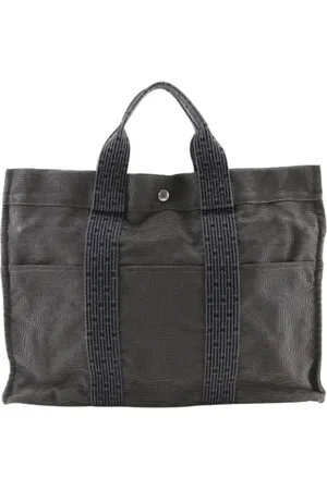 Hermès Pre-owned, Dames, Grijs, ONE Size, Nylon, Tweedehands Canvas handtassen