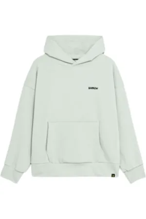 BARROW Sweatshirts & Hoodies, Heren, Blauw, M, Katoen, Witte Hoodie met Teddy Detailing