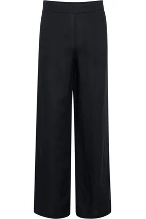 Part Two Broeken, Dames, Zwart, 2Xl, Wijde Pijp Zwarte Broek