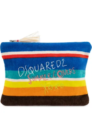 Dsquared2 Tassen, Heren, Veelkleurig, ONE Size, Katoen, Strandtoilettas