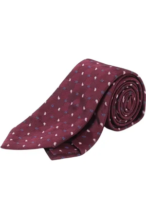Etro Accessoires, Heren, Rood, ONE Size, Bourgondische Paisley Zijden Stropdas