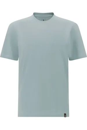 Boggi Milano Tops, Heren, Groen, L, Katoen, T-shirt van stretch Supima-katoen