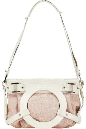 Salvatore Ferragamo Pre-owned, Dames, Roze, ONE Size, Leer, Tweedehands leren handtassen
