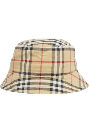 Burberry Accessoires, Heren, , M, Katoen, Stijlvolle Nude Bucket Hat