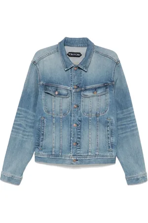 Tom Ford Jassen, Heren, Blauw, L, Katoen, Blauwe herenjas
