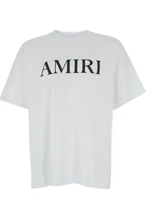 AMIRI Tops, Heren, Wit, S, Katoen, Kern Logo Tee Wit
