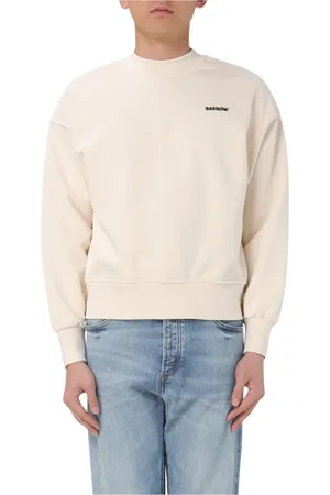 BARROW Sweatshirts & Hoodies, Heren, Wit, M, Katoen, Klassieke Beige Sweatshirt