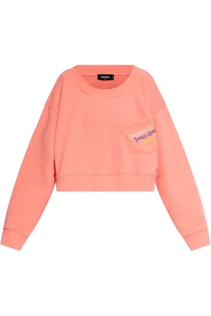 Dsquared2 Sweatshirts & Hoodies, Dames, Roze, 2Xs, Katoen, Sweatshirt capsule Summer Lovers