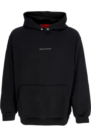 Vision Of Super Sweatshirts & Hoodies, Heren, Zwart, M, Katoen, Militaire Skull Achter Hoodie Zwart