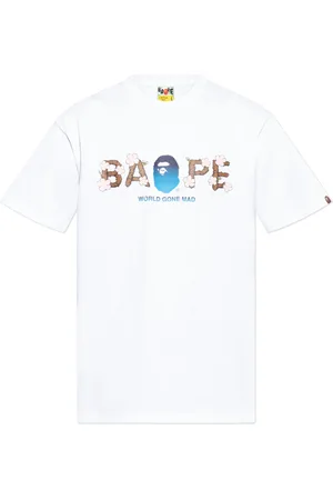 A Bathing Ape Tops, Heren, Wit, S, Katoen, T-shirt met print