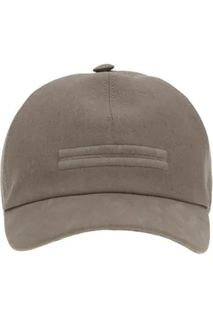 Ermenegildo Zegna Accessoires, Heren, Bruin, M, Linnen, Linnen Baseballpet met Logostiksels