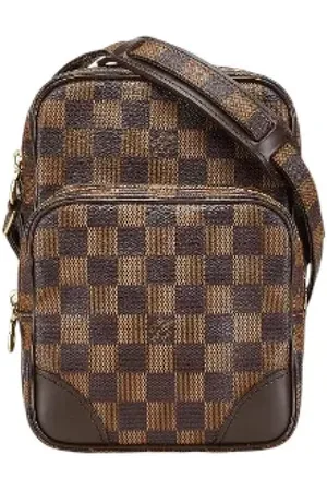 LOUIS VUITTON Pre-owned, Dames, Bruin, ONE Size, Leer, Pre-owned Canvas crossbody-bags