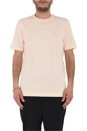 HUGO BOSS Tops, Heren, Roze, 2Xl, Katoen, Katoenen Jersey T-shirt met Logo