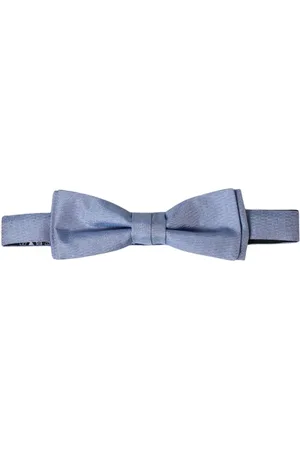 HUGO BOSS Accessoires, Heren, Blauw, ONE Size, Lichtblauwe Gestreepte Vlinderdas
