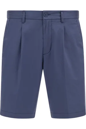Boggi Milano Korte broeken, Heren, Blauw, 2Xl, Katoen, Stretch katoenen Bermuda shorts