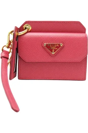 Prada Pre-owned, Dames, Roze, ONE Size, Leer, Tweedehands leren portemonnees