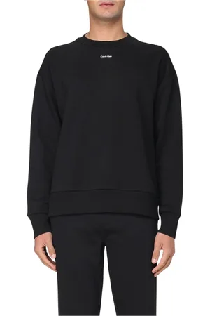 Calvin Klein Sweatshirts & Hoodies, Heren, Zwart, M, Klassieke Zwarte Sweatshirt voor Mannen